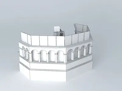 Presidential inauguration podium. Free 3D model