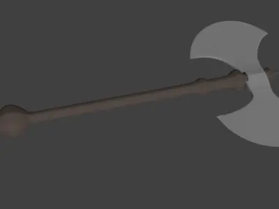 axe low poly Free low-poly 3D model