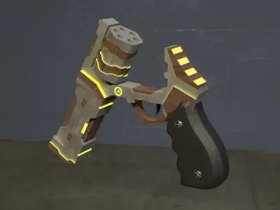 revolver Free low-poly 3D model purchase