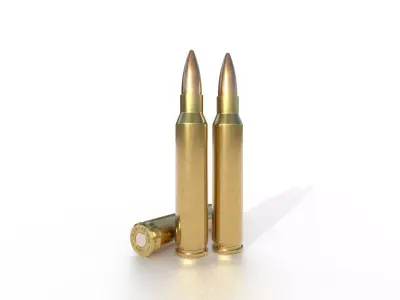 556-45 mm Nato Ammo Low-poly 3D model