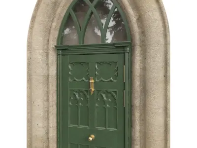 Entrance classic door 122 3D model