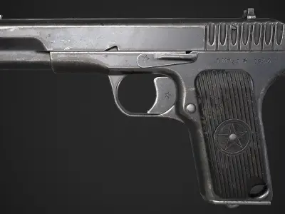 TT-33 Pistol Free low-poly 3D model