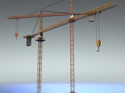 Construction Crane Low-poly 3D model purchase