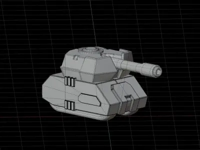 Army Tank 3D Illustration 3D model