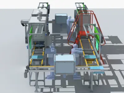Industrial Equipment 9 - Flow Production Line 3D model