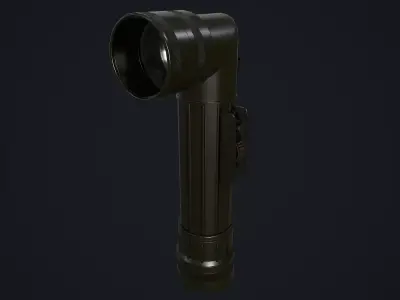 Military Flashlight - PBR Game Ready Low-poly 3D model