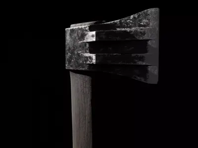 Sledge axe Low-poly 3D model