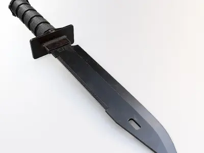 Combat knife pbr realistic 3d model  Low-poly 3D model