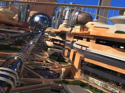 Future City Desert 3D model