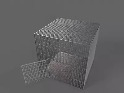 PBR Small Cage 3 Low-poly 3D model