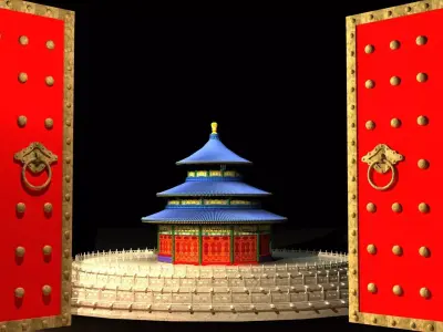 Chinese Beijing temple of heaven  3D model