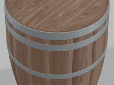 Heavy Toasted Rundlet Barrel 3D model