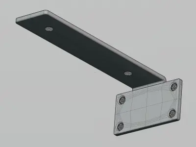 Metal shelf model Low-poly 3D model