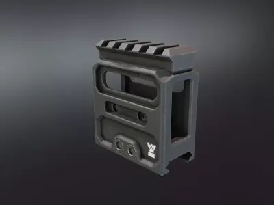 Kastle Picatinny Riser Low-poly 3D model