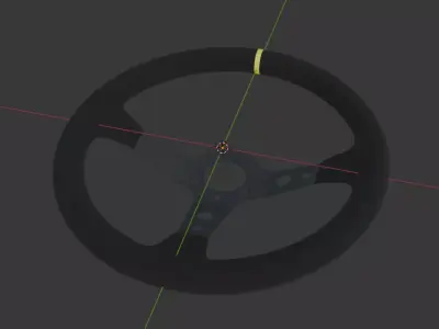 Deep dish steering wheel - Drift racing car Low-poly 3D model Low-poly 3D model