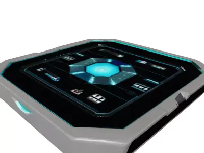 SciFi Control Panel Hologram 3D model