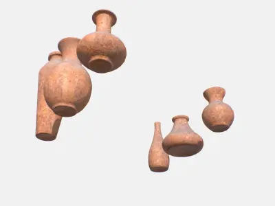 Old Vases 2 Low-poly 3D model