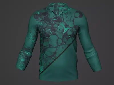 Military Soldier Clothing T-shirt Low-poly 3D model 4