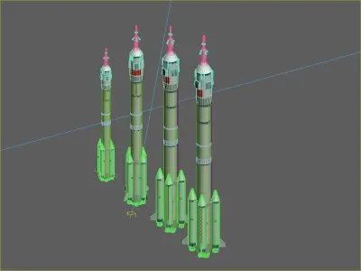 china launch vehicle  3D model
