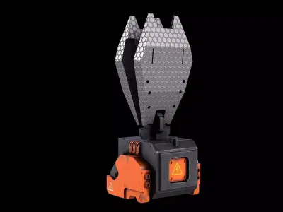 Device satelite generator hard surface pomp  Low-poly 3D model