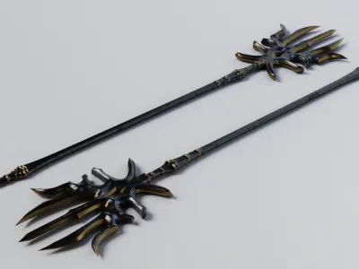 Magic Staff Low-poly 3D model