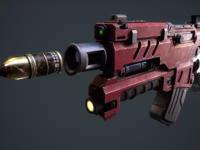 Bolter - Warhammer 40k - game ready - LP Free low-poly 3D model