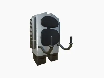 Jetpack F08 Light Steel - SciFi Character Design Low-poly 3D model