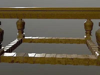 Antique Table 3D model buy
