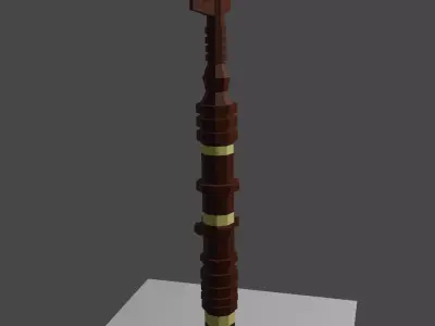 Native American Totem Low-poly 3D model