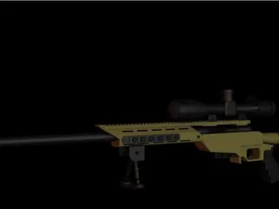 Modern sniper rifle 3D model