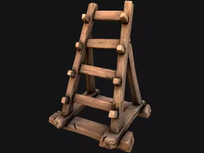 Weapon Rack for Dagger Knife Sword Medieval Furniture Armory Low-poly 3D model