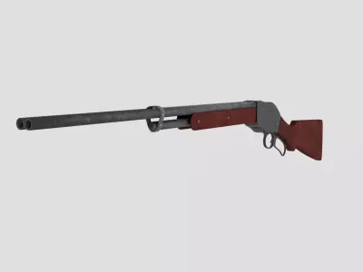 Shotgun Low-Poly Low-poly 3D model