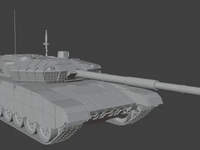 lowpoly model of the T-90 RORYV tank 3D model