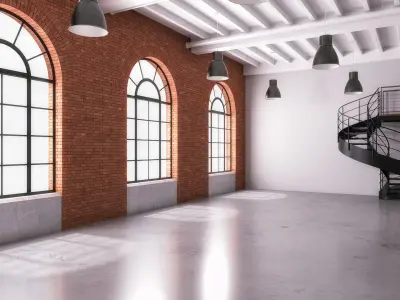 Industrial loft and office space 3 3D model