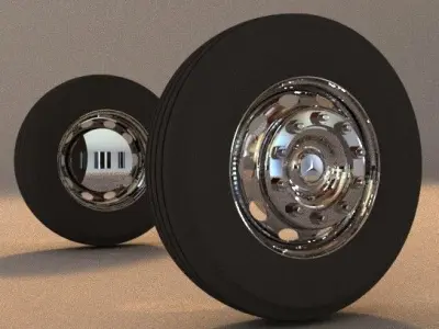 Wheels Chasis Bus or Coach Mercedez Benz 3D model