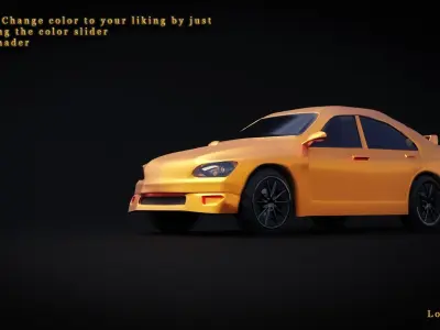 LOW POLY CAR MODEL FOR GAME Free low-poly 3D model