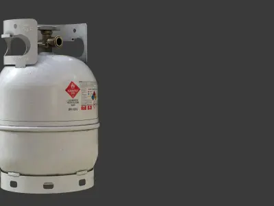 Propane tank cylinder Low-poly 3D model