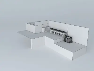 Aquaponico system 05 Aquaponics Beira Mar 1 Tank 1 IBC 2 beds... 3D model