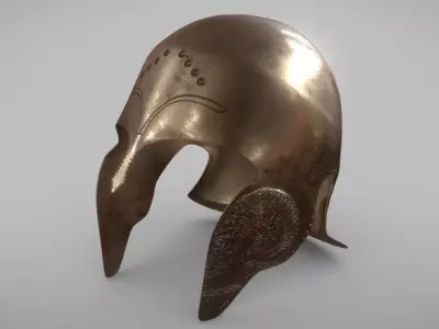 Gallic helmet Low-poly 3D model