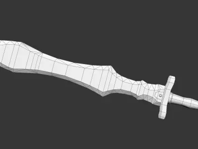 Sword Low-poly 3D model 45