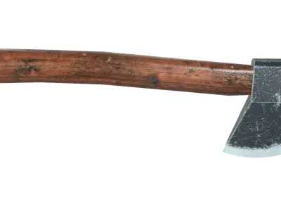 Old Hatchet Axe  Low-poly 3D model