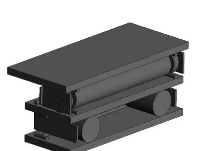 Two-level roller support for pipes d920 3D model