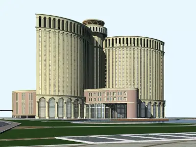 Hotel Building 3D model 60