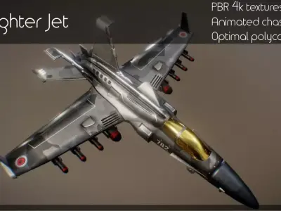 Futuristic Aircrafts Low-poly 3D model