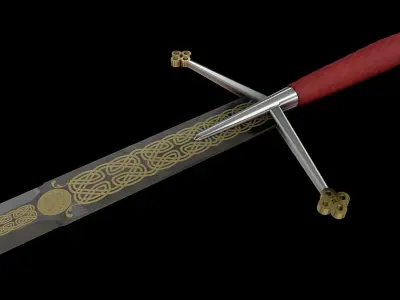 Scottish Claymore Sword Low-poly 3D model
