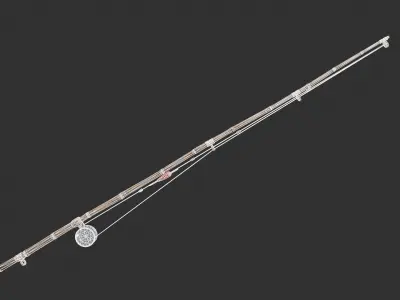 Fishing Pole Low-poly 3D model purchase