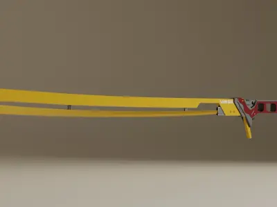 CyberKatana Low-poly 3D model