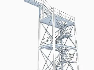 Industrial Tower 09 3D model