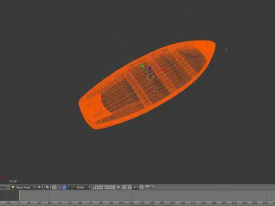 Wooden Boat 3D model 4