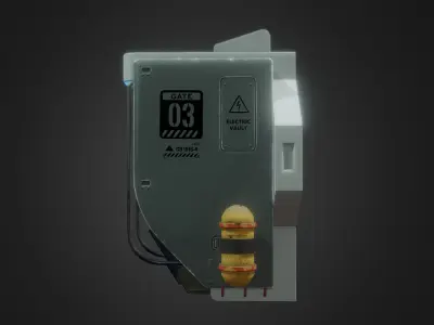 Sci-Fi Energy Station Free low-poly 3D model